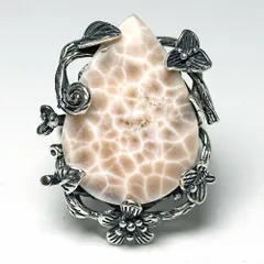  〔R337-3〕SV925 高品質 トムソナイト ピンクラリマー リング 指輪 フリーサイズ