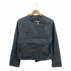 ESPRITMUR エスプリミュール アウター ノーカラージャケット ボタン ポケット カジュアル おしゃれ 長袖z 大きいサイズ レディース グレー 11 送料無料 古着 リユ－ズ