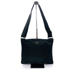 プラダ 118 サコッシュ ショルダーバッグ コンパクト 人気 定番 チャック欠損 ブラック 黒 ナイロン PRADA