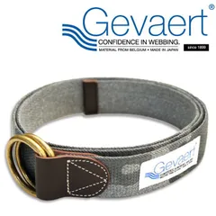 【日本製】GEVAERT ゲバルト ベルト 軽量バックル使用 35mm幅 NEK ゴムベルト ベルギー生地使用 日本製 7987137 (W-グレー)のサムネイル