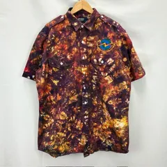 90年代 POLO by RALPH LAUREN G.I.SHIRT 企業ロゴ刺繍 タイダイ ワークシャツ サイズⅬ 傷穴 07101202 872