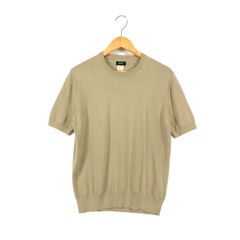 極美品】Brilla シーアイランドコットン ニットTシャツ XL ベージュ