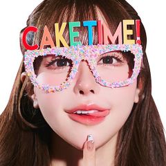 ハピバ サングラス カラースプレー　　[誕生日 コスプレ サングラス メガネ バースデー 仮装 誕生日パーティー お祝い 誕生日会 撮影会 自撮り 主役 卒業式 イベント]【B-3580_914037】