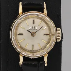 信頼への信頼 本物保証稼働品OMEGAオメガ14K 金無垢手巻 腕時計 オリジナル文字盤 時計