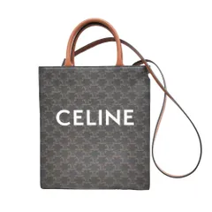 【名東】【CELINE】セリーヌ バーティカルカバ ブラウン トリオンフ キャンバス トートバッグ ショルダー レディース メンズ その他【中古】
