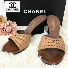 ☆要リペア☆正規品CHANELレザーミュールsize38（約24cm）