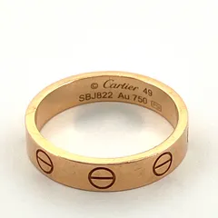 美品 カルティエ 750 ラブリング PG 48 2.9g 指輪25012011 美品 カルティエ 750 ラブリング PG 48 2.9g 指輪25012011