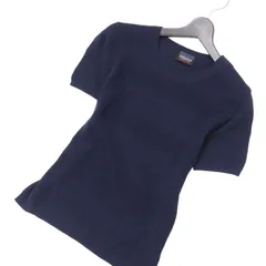 NICOLE CLUB FOR MEN ニコルクラブ フォーメン コットン ニット 半袖 ボーダー セーター カットソー Sz.46 メンズ ネイビー