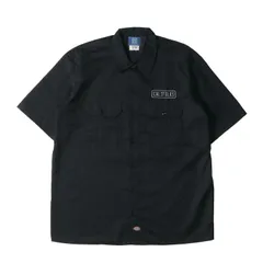 美品 CALIFOLKS カリフォークス シャツ サイズ:L 24SS Dickies 1574 ロゴ 刺繍 T/Cツイル 半袖 ワークシャツ CALIFOLKS Dickies Custom Work Shirt Short Sleeve ブラック