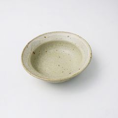 人気商品 美品 叶谷真一郎 灰粉引 5寸 器 /食器 陶器 お皿【2400014074826】