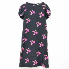 【a954】HANAEMORI ハナエモリ 半袖 ワンピース M 蝶々 チェック a954】HANAEMORI ハナエモリ 半袖 ワンピース M 蝶々 チェック