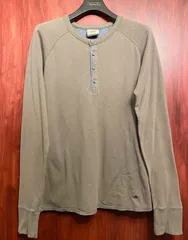 BOSS ORANGE 長袖ヘンリーネックTシャツ ブラウン Sサイズ