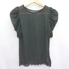 ◇ ⊂◎●未使用● Heather ヘザー ストレッチシアー素材 半袖 ブラウス サイズM ブラック レディース E  【1410100003792】