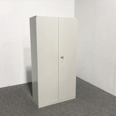 両開き書庫 キャビネット ロング レクトライン オカムラ ライトスモーク スチール書庫 
