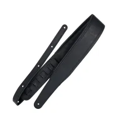 Richter リヒター ギター/ベースストラップ Springbreak I Leatheretteシリーズ 1632 Black 幅広設計 肩の負担軽減 クッション入り 7cm幅 長さ調整可能 ドイツ製 自分の長さにカスタム可能