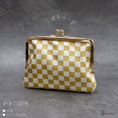 ＼ぱちん！／という音が心地いい♥がま口財布✧*｡【日本製】シルク100％生地使用。職人が1手ずつ手縫いで仕上げており、品質は◎！やっぱりがま口財布ってかわいい！中にはポケットもあるのでレシートや1枚2枚程度のお札を忍ばせてもOK♪市松柄がレトロかわいい！！