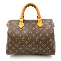 LOUIS VUITTON スピーディ30 モノグラム モノグラム レザー×PVC ブラウン ハンドバッグ ゴールド M41526