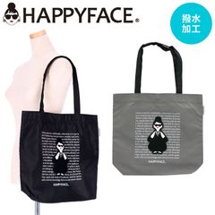 HAPPY FACE EMMA トートバッグ 英字背景 相良刺繍 全身 サングラス LADY 撥水加工 軽量 トート バッグ A4 大きめ　PV8828A　pv8828