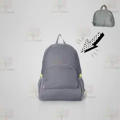 大容量 折りたたみ式 リュック 【グレー】 軽量 アウトドア 旅行 コンパクトに折りたためる！