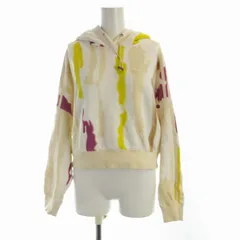 アディダス adidas プルオーバーパーカー スウェット トレーナー ショート丈 長袖 S マルチカラー HM2623 /RO