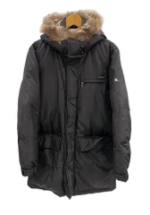 バーバリー Burberry BLACK LABEL ブラックレーベル シルバーフォックスファー ダウンジャケット 黒  BMP03-730-09 ジャケット ブラック Mサイズ 101MT-4980