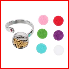 丈夫な指輪 ステンレス鋼オープンリング 銀 スターリング 油 エッセンシャルオイルの指輪 金 男性 開ける present エッセンシャルオイルオープンリング リング アロマ [WESIEVYA]