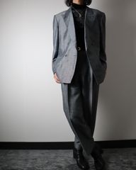 Vintage 80s 90s ダブルブレスト 2タック スーツ セットアップ VINTAGE - 2ピースセットアップ ダブルスーツ ピンストライプ 2