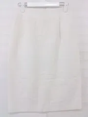◇ UNITED ARROWS ユナイテッドアローズ 膝丈 タイト スカート サイズ38 オフホワイト レディース P  【中古】 【1209070005055】