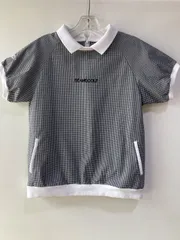 BEAMSGOLF 襟付きサッカープルオーバー ブラック/M