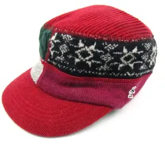 マンシングウェア ワークキャップ 帽子 ブランド ニット 日本製 未使用品 レディース メンズ ﾌﾘｰサイズ レッド Munsing wear