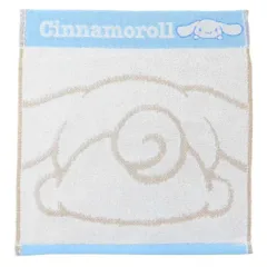 【メール便】シナモロール ハンドタオル 無撚糸パイルジャカード ミニタオル オーガニックコットン プリティヒップシナモン サンリオ 丸眞 抗菌防臭加工 アップリケ刺繍 キャラクター グッズ 