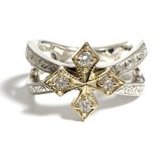 ローリーロドキン 定価41万円 18K WG クロス リング - メルカリ