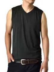 ノースリーブ 《00ブラック》 新品 未使用 インナー カチオンドライ 吸汗速乾 接触冷感 UVカット UPF50+ 水陸両用【C5K】【メール便1】 ファッション