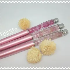 ハーバリウムボールペン　３本セット　HBS056　ピンクのお花♡