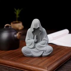 新品 禅風無形仏像 - リビングルーム、書斎、または茶室に最適なクラシックデザインの石工芸装飾品 kkkuzh