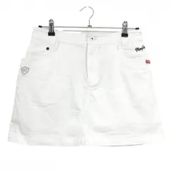 【美品】ルコックゴルフ スカート 白 後ろウエストゴム 内側メッシュインナーパンツ レディース 11 ゴルフウェア le coq sportif