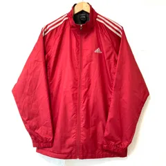 (^w^)b adidas アディダス CLIMAPROOF ジップアップ ウインドブレーカー ジャケット シャカシャカ トラック トレーニング スポーツ 運動 トップス ランニング レッド 赤 メンズ 男性 サイズ O