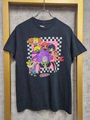 【US古着】The POWERPUFF GIRLS T-Shirt | パワーパフガールズ アメコミ アニメ キャラクター プリント Tシャツ ブラック M