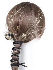 【在庫処分】和玉 水引髪飾り 黒 紐装飾 金箔 [NANA手作り]髪飾り 卒業式 入園式 入学式 夏祭り 花火 浴衣 七五三髪飾り 成人式髪飾り 振袖髪飾り