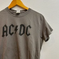 古着　S　グレー　半袖　バンT　ACDC バンド 灰色　鼠色