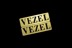 EE-924-1 VEZEL 金黒 アクリル2層 ステッカー ホンダ ヴェゼル RV1 RV2 RV3 RV4 RV5 RV6 RU1 RU2 RU3 RU4 前期 後期 モデリスタ 2枚1セット