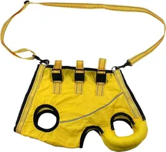 Funriche 犬 ハーネス リード セット 介護 用品 ペット 服 脚 障害 散歩 簡単 脱着 歩行 補助 胴輪 肩掛け 反射 猫 リハビリ( イエロー,  S)