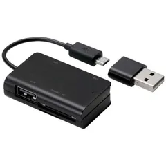 【 新品 未開封 】 エレコム メモリリーダライタ／スマホ・タブレット用 MRS-MBH10BK 未使用 送料無料のサムネイル