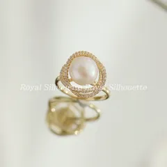 リング 指輪 ゴールド 金 フェイクストーン パール フェイクパール キラキラ アクセサリー フリーサイズ 豪華 きれいめ きらきら 可愛い レディース ジュエリー イベント 大人かわいい デイリー パーティー