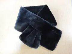 AMACA アマカ マフラー ティペット フェイクファー エコファー ブラック