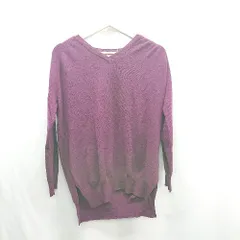 ◇ ⊇ BEAUTY & YOUTHUNITED ARROWS Ｖネック 長袖 ニット セーター サイズ表記なし パープル レディース E  【1501230031790】