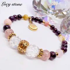 9.天然石 パワーストーン ブレスレット 数珠 15cm インカローズ オパール