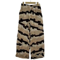 Des Pres デプレ 総柄 イージーパンツ size36/ベージュ×ブラウン