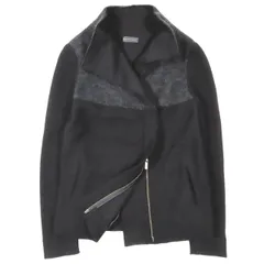 11aw アンテプリマ ANTEPRIMA ウール モヘヤブレンド ジップ ジャケット ブルゾン 上着 BOILDED WOOL サイズ36 S ブラック 黒 レディース YBA11のサムネイル