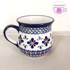マグカップ　ロイヤル柄　満水時 250ml　ポーリッシュポタリー　新品　ザクワディボレスワヴィエツ ポーランド食器　食洗器/電子レンジ/オーブン使用可能